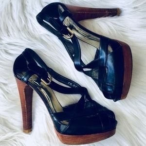 Stuart Weitzman - Black Leather Platform